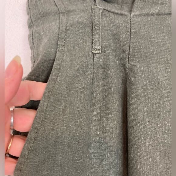 Ci Sono linen/rayon cool cropped trousers with darts not pleats fitted waist - Picture 4 of 8